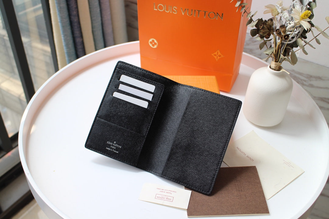 LOUIS VUITTON LV 25S PASSPORT HOLDER 14 IN MONOGRAM ECLIPSE COATED CALFSKIN