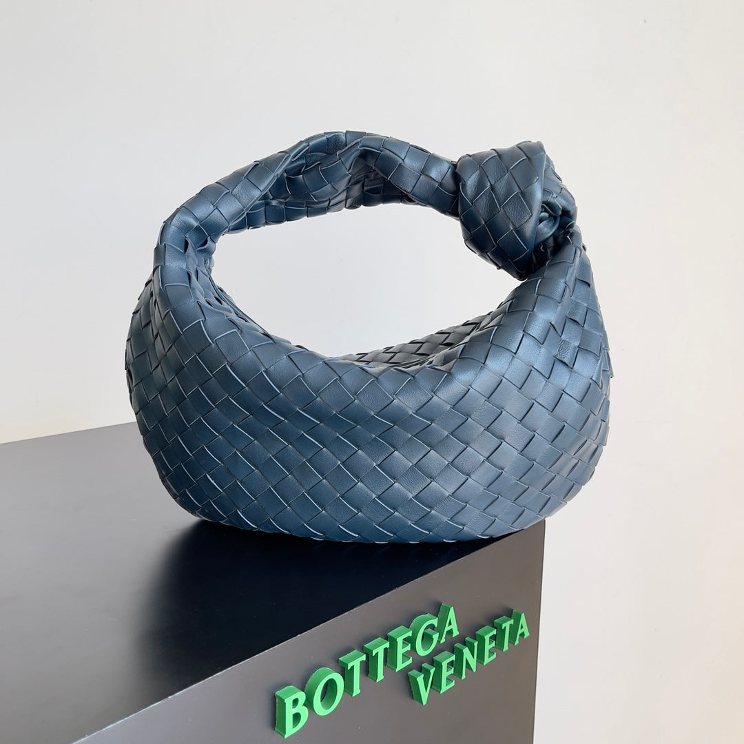 BOTTEGA VENETA MINI JODIE 23 IN STEEL BLUE LAMBSKIN