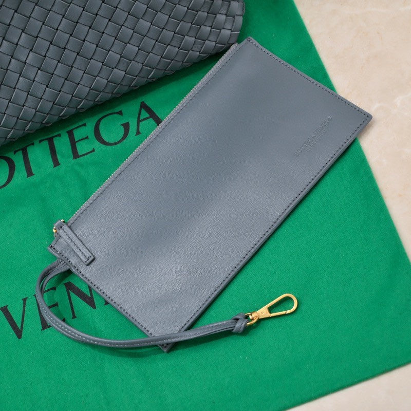 BOTTEGA VENETA Large Cabat 45cm Baby Blue Lambskin Ghw