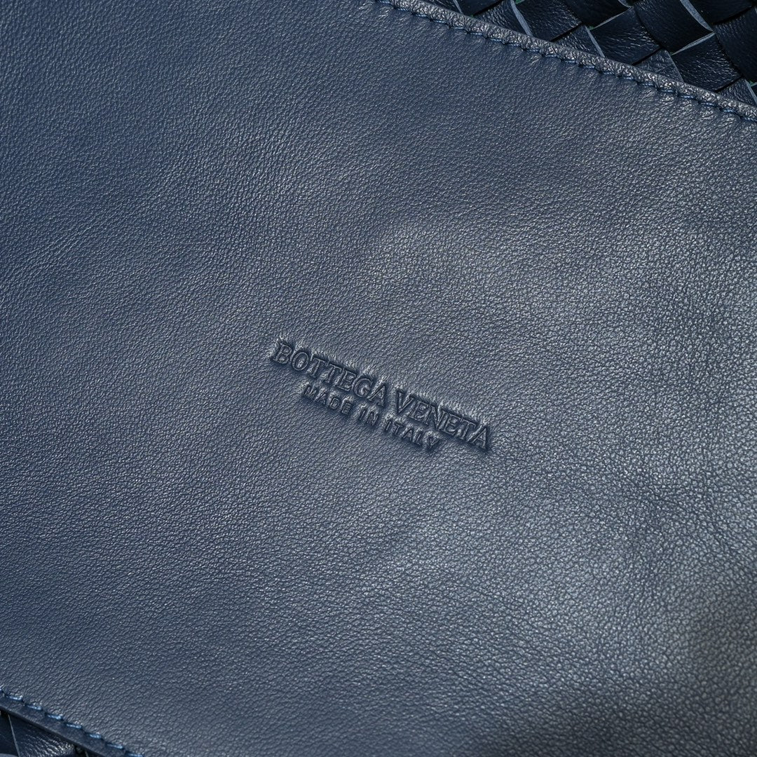 BOTTEGA VENETA Large Cabat 45cm Navy Blue Lambskin Ghw