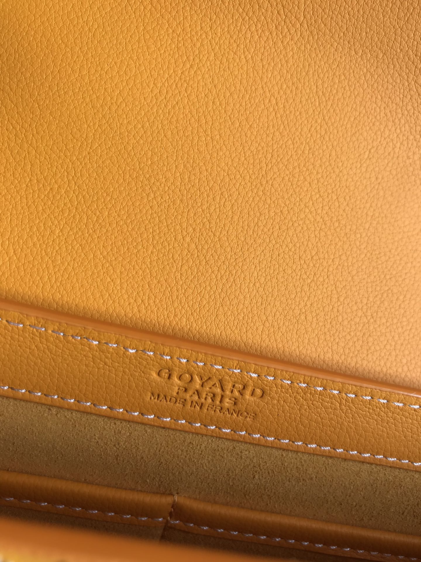 233 BAG 25 IN YELLOW CALFKIN AND GOYARDINE CANVAS