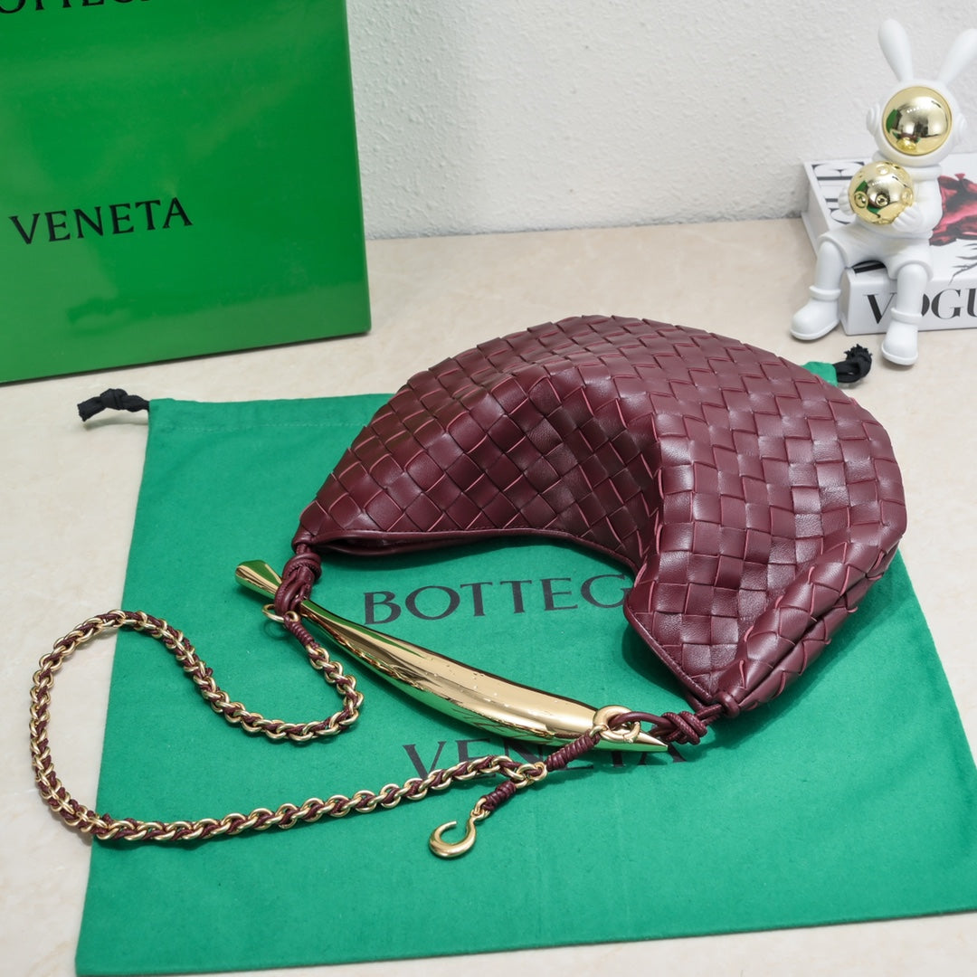 BOTTEGA VENETA SARDINE 33 WITH CHAIN IN BAROLO LAMBSKIN