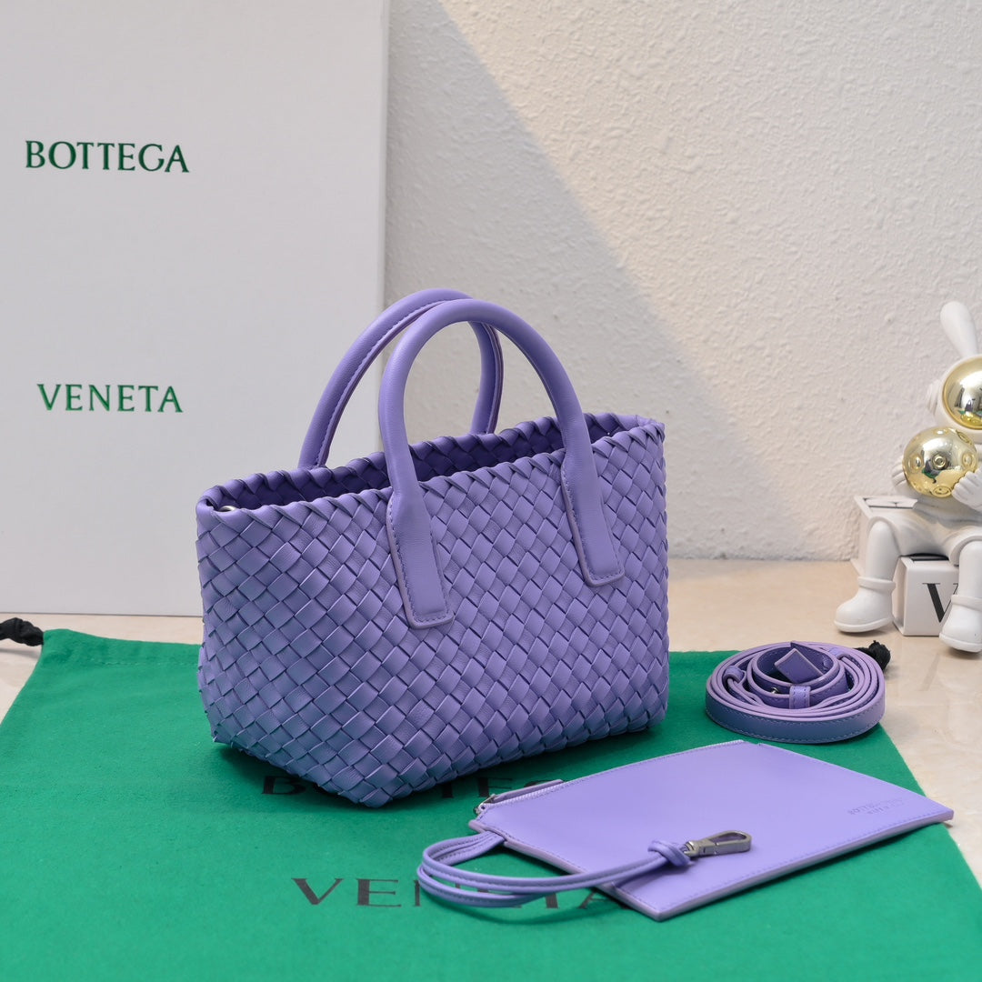 BOTTEGA VENETA Mini Cabat 20cm Purple Lambskin Ghw